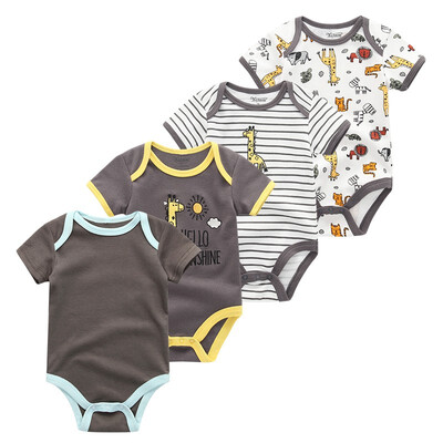 4PCSLot Baby Clothing Sets Baby Girls Clothes Rpmpers Newborn 0-12M 100Cotton Print Short Sleeve Baby Boys Clothes Bodysuits
4PCSLot Baby Clothing Sets Baby Girls Clothes Rpmpers Newborn 0-12M 100Cotton Print Short Sleeve Baby Boys Clothes Bodysuits