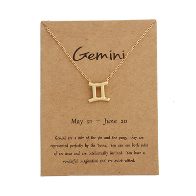 12 Constellation Pendant Necklace Zodiac Sign Necklace Birthday Gifts Message Card for Women Girl
12 Constellation Pendant Necklace Zodiac Sign Necklace Birthday Gifts Message Card for Women Girl