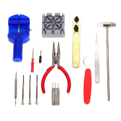 16Pcs Watch Repair Kit Professional Complete Tool Set Watch Band Pin Link Spring Bar Remover Case Back Opener
16Pcs Watch Repair Kit Professional Complete Tool Set Watch Band Pin Link Spring Bar Remover Case Back Opener