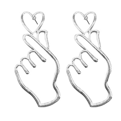 Hot Korean Personality Heart Hand Stud Earrings For Women Attractive Hand Shaped Love gesture Earrings Bijoux
Hot Korean Personality Heart Hand Stud Earrings For Women Attractive Hand Shaped Love gesture Earrings Bijoux