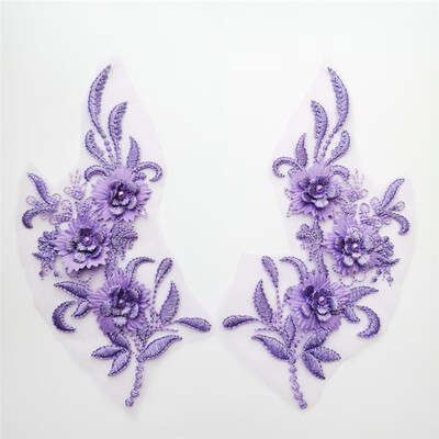 1 Pair Fine Flower Purple Lace Fabric Patches Embroidered Trim applique Decor Dress Decoration
1 Pair Fine Flower Purple Lace Fabric Patches Embroidered Trim applique Decor Dress Decoration