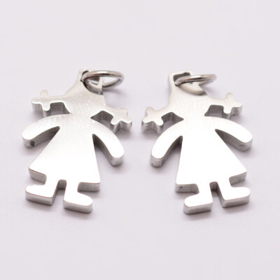 316 Stainless Steel Pendants Girl Silhouette Pendants Stainless Steel Color 18x12x2mm Hole 3mm
316 Stainless Steel Pendants Girl Silhouette Pendants Stainless Steel Color 18x12x2mm Hole 3mm