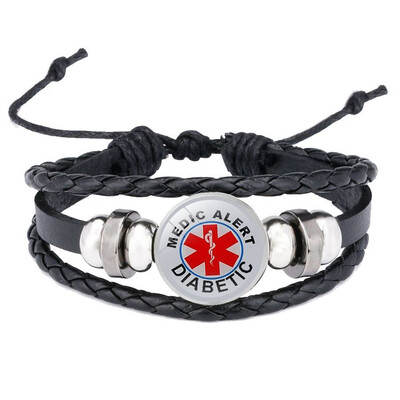 Vintage Multilayer Woven Leather Bracelet Diabetes Medical Alert Id Charm Bracelet For Women Men
Vintage Multilayer Woven Leather Bracelet Diabetes Medical Alert Id Charm Bracelet For Women Men