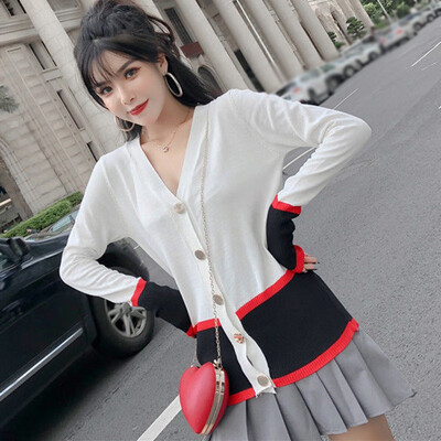 Cardigan Women Knit Preppy Style Long Sleeve Autumn Patchwork Sweater Streetwear Korean Style Top
Cardigan Women Knit Preppy Style Long Sleeve Autumn Patchwork Sweater Streetwear Korean Style Top