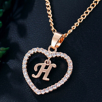 Womens Heart Pendant Necklace with Cubic Zirconia&Letter Pendant Necklace Gift for Women or Girls
Womens Heart Pendant Necklace with Cubic Zirconia&Letter Pendant Necklace Gift for Women or Girls