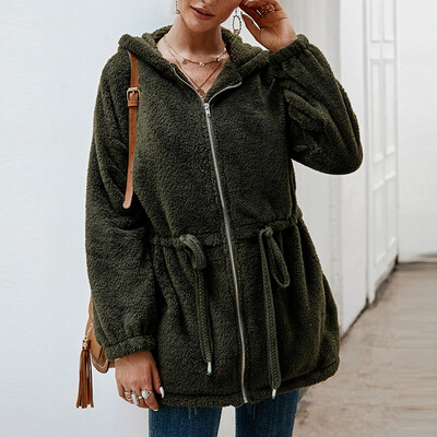 Toponeto Women Hooded Plush Solid Color Drawstring Cotton Long Sleeve Cardigan Coat
Toponeto Women Hooded Plush Solid Color Drawstring Cotton Long Sleeve Cardigan Coat