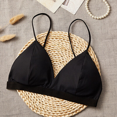 French Triangle Cup Thread Thin Shoulder Strap Beauty Back Bra Sexy Deep V-Neck Solid Color Tube Top
French Triangle Cup Thread Thin Shoulder Strap Beauty Back Bra Sexy Deep V-Neck Solid Color Tube Top