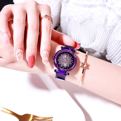 Hot Sale 2019 New Fashion Brand Rosy Gold Women Mesh Magnet Buckle Starry Sky Watch Women Flower Quartz Watches Relogio Feminino
Hot Sale 2019 New Fashion Brand Rosy Gold Women Mesh Magnet Buckle Starry Sky Watch Women Flower Quartz Watches Relogio Feminino