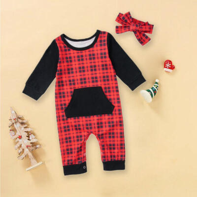 US Xmas Newborn Kids Boy Girl Clothes Romper Plaid Jumpsuit Bodysuit Outfits Set
US Xmas Newborn Kids Boy Girl Clothes Romper Plaid Jumpsuit Bodysuit Outfits Set
