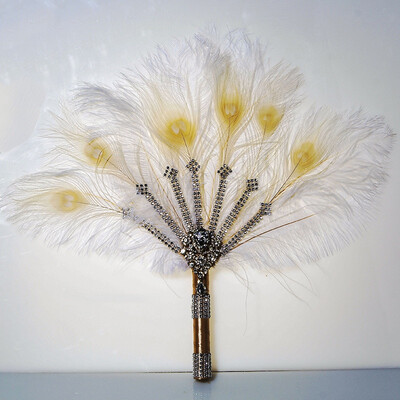 Vintage Bridal Feather Bouquet Decorative Fan Crystal Bridesmaid 20s Gatsby Wedding Bouquet Flapper Accessories
Vintage Bridal Feather Bouquet Decorative Fan Crystal Bridesmaid 20s Gatsby Wedding Bouquet Flapper Accessories