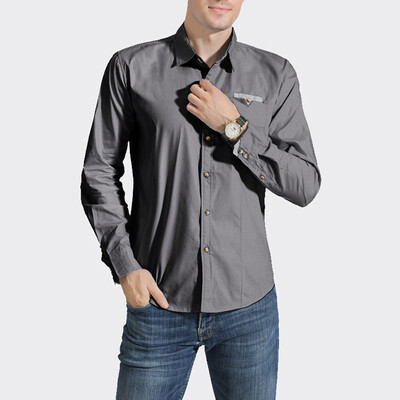 Tailored Fashion Men Solid Business Casual Long Sleeve Turn-down Collar Shirts 
Tailored Fashion Men Solid Business Casual Long Sleeve Turn-down Collar Shirts