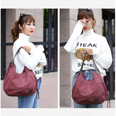 Fashion Women Vintage Canvas Handbags Shoulder Bags Large Capacity Multi-Pockets Casual Ladies Totes
Fashion Women Vintage Canvas Handbags Shoulder Bags Large Capacity Multi-Pockets Casual Ladies Totes