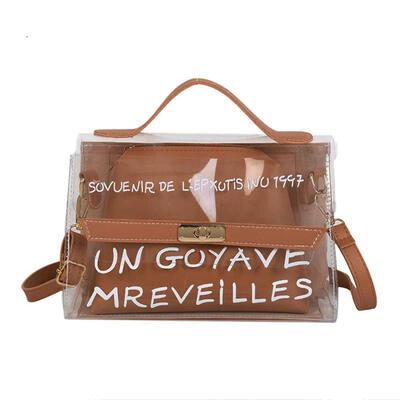 Transparent Letter Print Shoulder Handbags Women Small Clutch Crossbody Bag 
Transparent Letter Print Shoulder Handbags Women Small Clutch Crossbody Bag