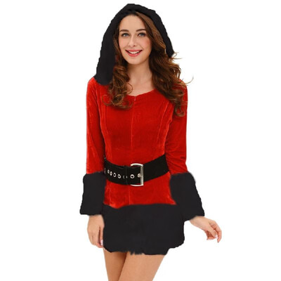 Sexy Women 3 Piece Hooded Santa Costume Velvet Fur Trim Waistbelt Boot Cover Dress Christmas Performance Uniform BlackWhite
Sexy Women 3 Piece Hooded Santa Costume Velvet Fur Trim Waistbelt Boot Cover Dress Christmas Performance Uniform BlackWhite