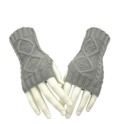 Winter Fall Knitted Gloves Men Women Cute Warmer Mittens Long Gloves Wrist Arm Gloves