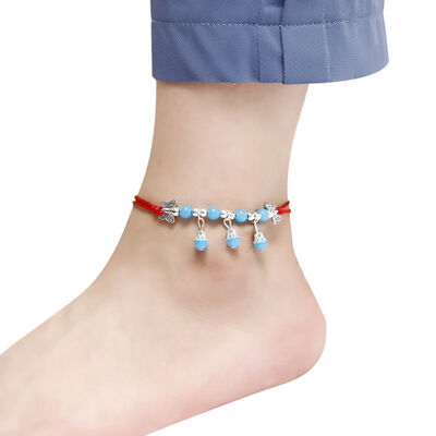 Boho Red Thread Anklet Bracelet Silver Color Beads Foot Bracelet Chain String Halhal Anklet on the Leg Jewelry For Women Braclet
Boho Red Thread Anklet Bracelet Silver Color Beads Foot Bracelet Chain String Halhal Anklet on the Leg Jewelry For Women Braclet