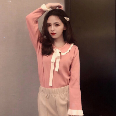 Korean Women Tshirt Slim Long Sleeve Knit T-shirts Bottoming Tops Cute Turn-down Collar Solid Femal T Shirts Clothes
Korean Women Tshirt Slim Long Sleeve Knit T-shirts Bottoming Tops Cute Turn-down Collar Solid Femal T Shirts Clothes