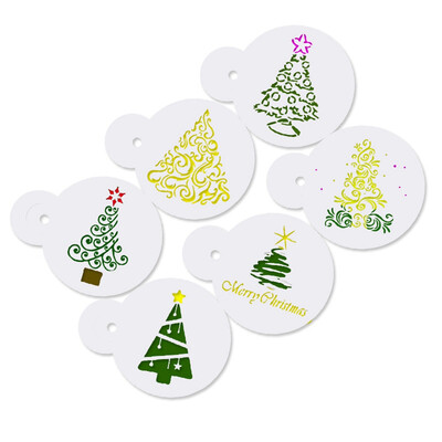 Hot 6PcsSet Christmas Tree Fancy Coffee Printing Model Plastic Pull Flower Mold Thickening Milk Foam Injection Template
Hot 6PcsSet Christmas Tree Fancy Coffee Printing Model Plastic Pull Flower Mold Thickening Milk Foam Injection Template
