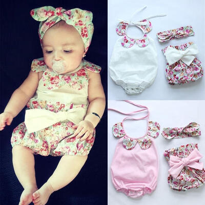 Newborn Baby Girls Romper BodysuitShort<wbr >s Bottoms 3pcs Outfits Set Sunsuit 0-24M
Newborn Baby Girls Romper BodysuitShort<wbr >s Bottoms 3pcs Outfits Set Sunsuit 0-24M