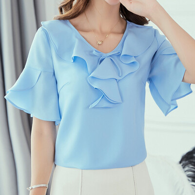 Starmoon Women Summer Korean Shirt V-neck Short Sleeve Fashion Casual Chiffon Shirt Top
Starmoon Women Summer Korean Shirt V-neck Short Sleeve Fashion Casual Chiffon Shirt Top