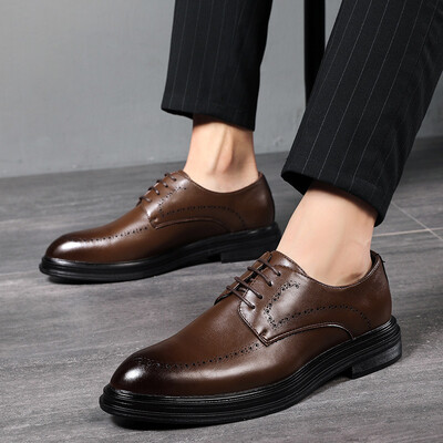Bullock mens shoes Korean version of the British tide shoes casual business dress shoes mens breathable black wedding shoes 3035-G
Bullock mens shoes Korean version of the British tide shoes casual business dress shoes mens breathable black wedding shoes 3035-G