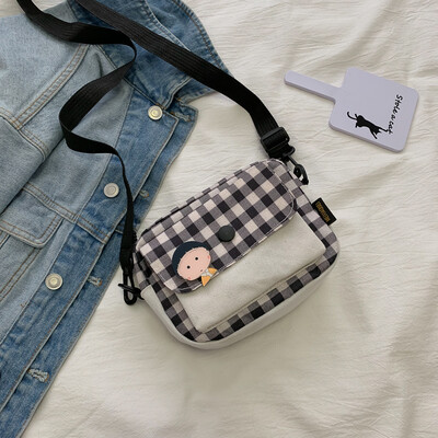 Cartoon cute shoulder bag 2019 new style plaid canvas bag wild fairy small net red crossbody bag
Cartoon cute shoulder bag 2019 new style plaid canvas bag wild fairy small net red crossbody bag