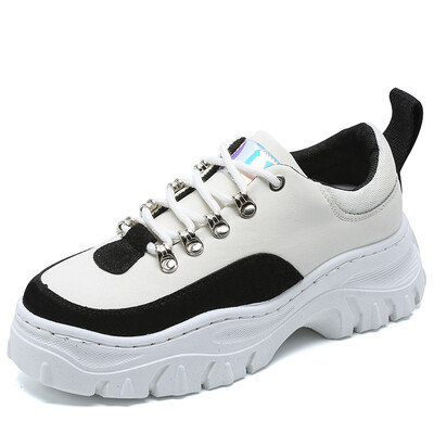 2019 Women Sneakers Fashion Breathble Vulcanized Shoes Pu Leather Platform Lace Up Casual White Tenis Feminino Zapatos De Mujer
2019 Women Sneakers Fashion Breathble Vulcanized Shoes Pu Leather Platform Lace Up Casual White Tenis Feminino Zapatos De Mujer