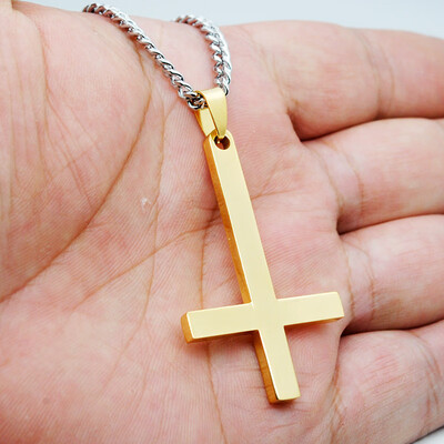 Fashion Stainless Steel Inverted Cross Pendant Necklace Lucifer Satan Punk Jewelry Chain For Men Women Anti-Christian Gift
Fashion Stainless Steel Inverted Cross Pendant Necklace Lucifer Satan Punk Jewelry Chain For Men Women Anti-Christian Gift
