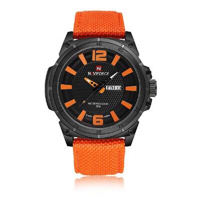 NAVIFORCE Fashion Analog Quartz Watch 3ATM Water Resistant Good Quality Unique Nylon Watchband Casual Man Wristwatch with DateWee
NAVIFORCE Fashion Analog Quartz Watch 3ATM Water Resistant Good Quality Unique Nylon Watchband Casual Man Wristwatch with DateWee