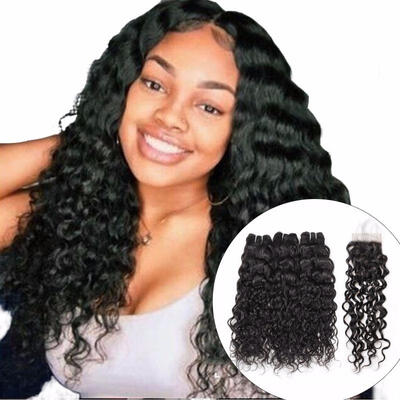 Brazilian Water Wave Bundles With Closure 100 Human Hair Weave Bundles With Closure Free Middle Three Part
Brazilian Water Wave Bundles With Closure 100 Human Hair Weave Bundles With Closure Free Middle Three Part