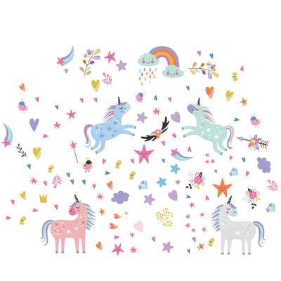 Cute Cartoon Unicorn Wall Sticker Removable Home Room Rainbow Child Wall Poster Decal
Cute Cartoon Unicorn Wall Sticker Removable Home Room Rainbow Child Wall Poster Decal