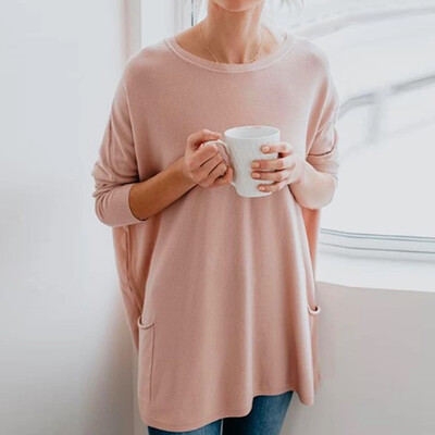Gobestart Womens Solid Warm Long Sleeve Sweatshirt Loose Pocket Daily Pullover Tops Blouse
Gobestart Womens Solid Warm Long Sleeve Sweatshirt Loose Pocket Daily Pullover Tops Blouse