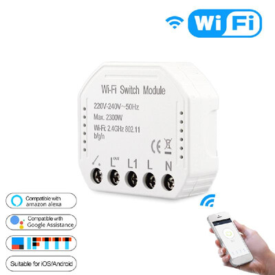 Wi-Fi Intelligent Switch Light Control Switch Module APP Remote Control Switch Compatible with AlexaGoogle Home
Wi-Fi Intelligent Switch Light Control Switch Module APP Remote Control Switch Compatible with AlexaGoogle Home