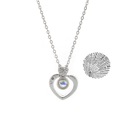 With Card Crystal 2 Heart 100 Language I love You Necklace For Women Wedding Letter Necklace Jewelry Drop Shipping
With Card Crystal 2 Heart 100 Language I love You Necklace For Women Wedding Letter Necklace Jewelry Drop Shipping