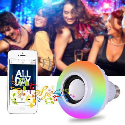 E27 12W LED RGB Bluetooth Speaker Bulb Wireless Music Playing Light Lamp With Remote ControlLED Bulb Music Lamp
E27 12W LED RGB Bluetooth Speaker Bulb Wireless Music Playing Light Lamp With Remote ControlLED Bulb Music Lamp