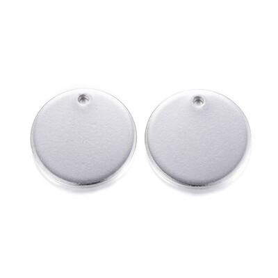 304 Stainless Steel Charms Blank Stamping Tags Smooth Surface Flat Round Stainless Steel Color 15x1mm Hole 1mm
304 Stainless Steel Charms Blank Stamping Tags Smooth Surface Flat Round Stainless Steel Color 15x1mm Hole 1mm