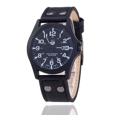 Explosion Scrub Belt Mens Watch Digital Scale with Calendar Quartz Watch
