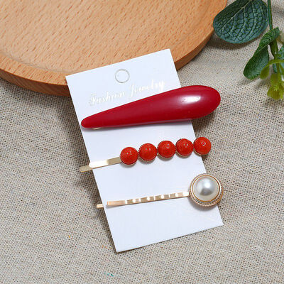 Pearl Hair Clip Hair Clip Three-piece Geometric Nail Shape Word Clip Side Clip Candy Color Pearl Hair Clip Accessories
Pearl Hair Clip Hair Clip Three-piece Geometric Nail Shape Word Clip Side Clip Candy Color Pearl Hair Clip Accessories