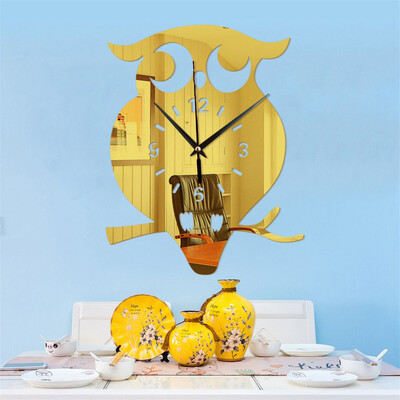 Toponeto DIY Modern 3D Owl Creative Mirror Wall Clock Home Office Interior Decoration
Toponeto DIY Modern 3D Owl Creative Mirror Wall Clock Home Office Interior Decoration
