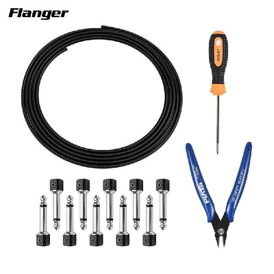 Flanger FLG-005 DIY Solderless Instrument Cable Kit Guitar Effect Pedal Cable Cord DIY Set with 10pcs 14 Inch TS Plugs 10 Feet Ca
Flanger FLG-005 DIY Solderless Instrument Cable Kit Guitar Effect Pedal Cable Cord DIY Set with 10pcs 14 Inch TS Plugs 10 Feet Ca