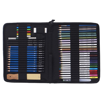 H&B 51pcsset Professional Drawing Kit Wood Pencil Sketching Pencils Art Sketch Painting Supplies with Carrying Bag
H&B 51pcsset Professional Drawing Kit Wood Pencil Sketching Pencils Art Sketch Painting Supplies with Carrying Bag