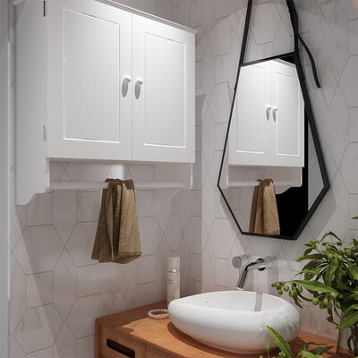 Gobestart Home Bathroom Wall Cabinet Hanging Storage Cabinet With Rod And Adjustable Shelf
Gobestart Home Bathroom Wall Cabinet Hanging Storage Cabinet With Rod And Adjustable Shelf