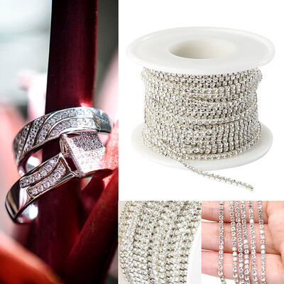 Clear Crystal Silver Base Copper Cup Rhinestone Chain Apparel Sewing Style diy Beauty Accessories
Clear Crystal Silver Base Copper Cup Rhinestone Chain Apparel Sewing Style diy Beauty Accessories