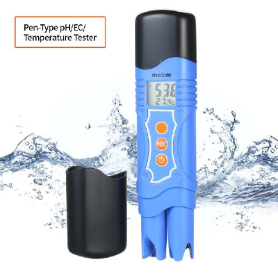 Waterproof pHECTemperature 3 in 1 Water Quality Tester pHEC Meter Water Quality Analysis Device with Temperature Compensation A