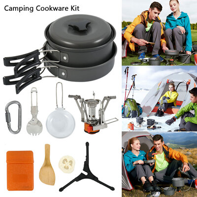 Bisgear 14 Pcs Camping Cookware Stove Carabiner Canister Stand Tripod Folding Spork Set Outdoor Camping Hiking
Bisgear 14 Pcs Camping Cookware Stove Carabiner Canister Stand Tripod Folding Spork Set Outdoor Camping Hiking