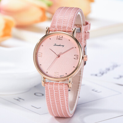 RM Fashion Simple Flat No Scale Dial Belt Fashion With Quartz Womens Watch