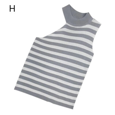 Women Summer Fashion Personality Striped Casual Concise Slim Fit Round Neck Sleeveless Camisole
Women Summer Fashion Personality Striped Casual Concise Slim Fit Round Neck Sleeveless Camisole