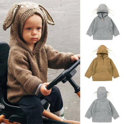 Toddler Baby Kid Boy Girls Rabbit Ear Sweatshirt Hoodie Sweater Warm Knit Tops 
Toddler Baby Kid Boy Girls Rabbit Ear Sweatshirt Hoodie Sweater Warm Knit Tops