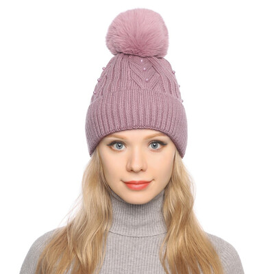 Tailored Fashion Women Curling Button Cap Hat Winter Warm Thickened Knitted Ball Cap 
Tailored Fashion Women Curling Button Cap Hat Winter Warm Thickened Knitted Ball Cap