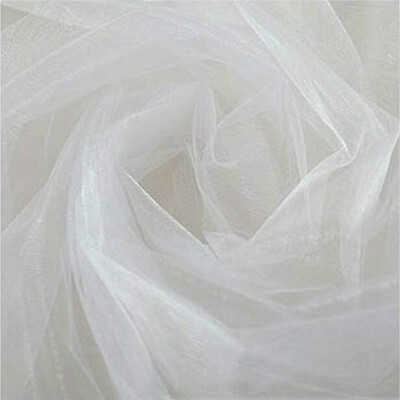 JPGIF 500CM48CM Organza Sheer Organza Fabric For Wedding Backdrop Decoration